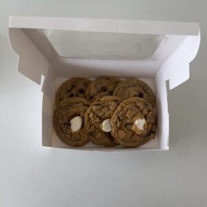 Half  brown butter chocolate chip & half brown butter chocolate chip s’mores • Half dozen